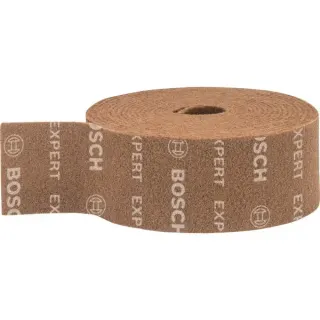 Bosch Professional Expert Vliesrolle N880 Grob A, 115mmx10m, Schleifblatt (braun, 10 Meter Rolle, zum Handschleifen)