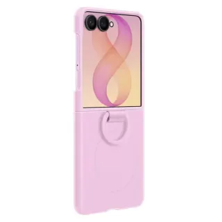 Samsung Silicone Ring Magnet Case, Handyhülle (rosa, für Galaxy Z Flip8)