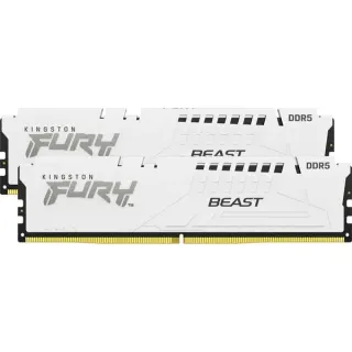 Kingston FURY DIMM 32 GB DDR5-5600 (2x 16 GB) Dual-Kit, Arbeitsspeicher (weiß, KF556C36BWEK2-32, FURY Beast, INTEL XMP, AMD EXPO)