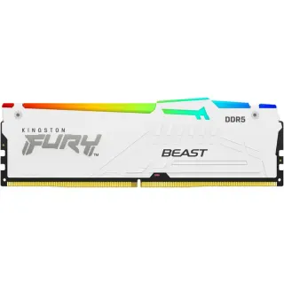 Kingston FURY DIMM 16 GB DDR5-5600 , Arbeitsspeicher (weiß, KF556C40BWA-16, FURY Beast RGB, INTEL XMP)
