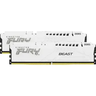 Kingston FURY DIMM 64 GB DDR5-5600 (2x 32 GB) Dual-Kit, Arbeitsspeicher (weiß, KF556C40BWK2-64, FURY Beast, INTEL XMP)