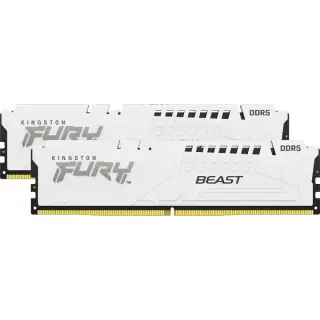 Kingston FURY DIMM 64 GB DDR5-5600 (2x 32 GB) Dual-Kit, Arbeitsspeicher (weiß, KF556C36BWEK2-64, FURY Beast, INTEL XMP, AMD EXPO)