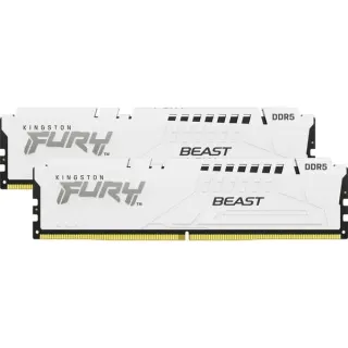 Kingston FURY DIMM 64 GB DDR5-6000 (2x 32 GB) Dual-Kit, Arbeitsspeicher (weiß, KF560C36BWEK2-64, FURY Beast, AMD EXPO)