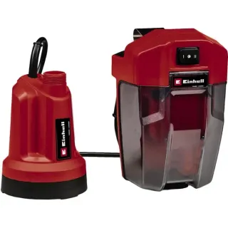 EINHELL Power X-Change Akku-Klarwasserpumpe GE-SP 18 LL Li, 18Volt, Tauch- / Druckpumpe (rot/schwarz, Li-Ionen Akku 4Ah)