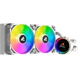 Sharkoon S80 RGB White AIO 240mm, Wasserkühlung (weiß, B-Ware)