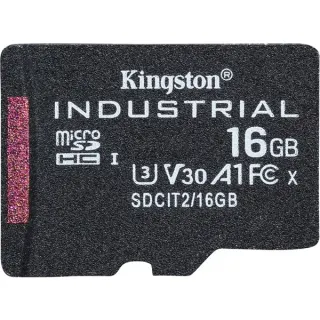 Kingston Industrial 16 GB microSDHC, Speicherkarte (schwarz, UHS-I U3, Class 10, V30, A1)