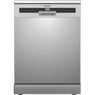 homeX DWFS601444C-S , Spülmaschine (silber/schwarz, 60 cm, unterbaufähige Spülmaschine)