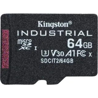 Kingston Industrial 64 GB microSDHC, Speicherkarte (schwarz, UHS-I U3, Class 10, V30, A1)