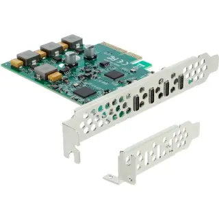 DeLOCK PCI-E x4 Karte zu 4 x USB-C 10 Gbps - Low Profile, USB-Controller
