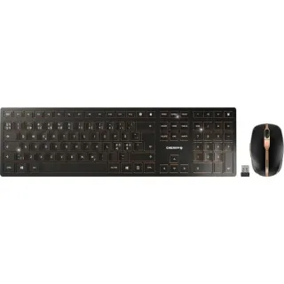 CHERRY DW 9100 SLIM, Desktop-Set (schwarz/bronze, PL-Layout, Cherry SX-Scherentechnologie, B-Ware)