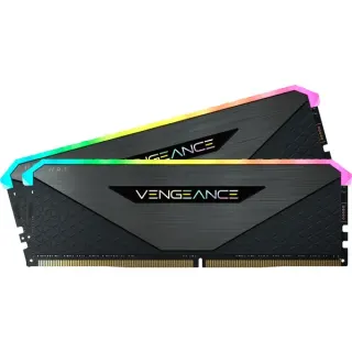 Corsair DIMM 16 GB DDR4-3200 (2x 8 GB) Dual-Kit, Arbeitsspeicher (schwarz, CMN16GX4M2Z3200C16, Vengeance RGB RT, INTEL XMP)