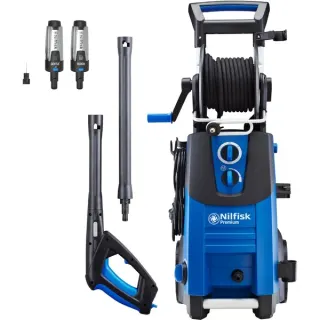 Nilfisk Hochdruckreiniger Premium 190-12 Power EU (blau/schwarz, 3.300 Watt, mit Schlauchtrommel, B-Ware)