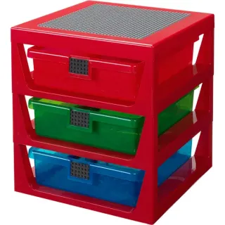 Room Copenhagen LEGO Schubladenbox, Aufbewahrungsbox (rot)
