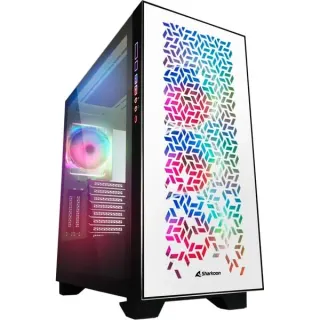 Sharkoon ELITE SHARK CA300H , Big-Tower-Gehäuse (weiß, 2x gehärtetes Glas)