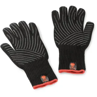 Weber Grillhandschuhe 6669 mit Silikon-Griffflächen, S/M (schwarz, 2 Stück)