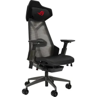 ASUS ROG Destrier Gaming-Stuhl black (schwarz/grau, mobile Gaming-Armstützmodus, Akustikpaneel)