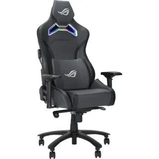 ASUS ROG Chariot X Gaming-Stuhl (grau/schwarz, Rennwagen-Stil, Aura RGB-Beleuchtung)