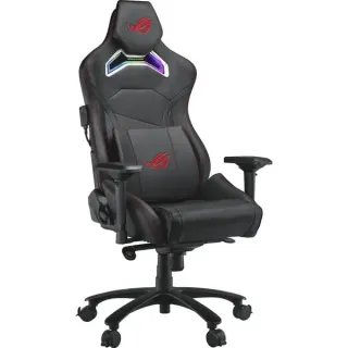 ASUS ROG Chariot X Gaming-Stuhl (schwarz, Rennwagen-Stil, Aura RGB-Beleuchtung)