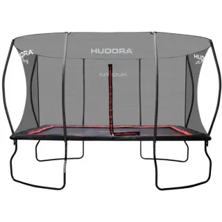 HUDORA 4Square Trampolin 244x366, Fitnessgerät (schwarz/rot)