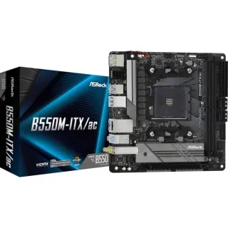 ASRock B550M-ITX/ac, Mainboard (schwarz/grau)