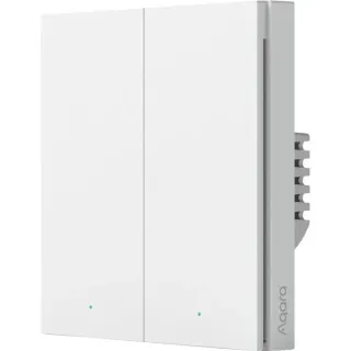 Aqara Smart Wall Switch H1 - zwei Wippen ohne Neutralleiter, Taster (weiß)