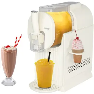 Unold 2-in1 Slushi und Softeismaschine Sofia (creme, für 1.500ml Slush oder Softeis, 150 Watt Kompressor)