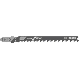 Bosch Professional Stichsägeblatt T 144 D Speed for Wood, 100mm (100 Stück)