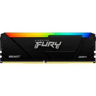 Kingston FURY DIMM 16 GB DDR4-3200 , Arbeitsspeicher (schwarz, KF432C16BB2A/16, Beast RGB, INTEL XMP)