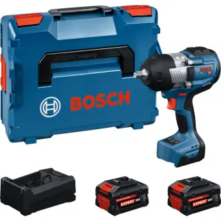 Bosch Professional Akku-Schlagschrauber GDS18V-1400 Professional, 18Volt (blau/schwarz, 2 x Akku EXBA18V-8,0 Ah, in L-BOXX)