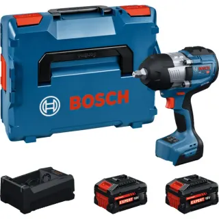 Bosch Professional Akku-Schlagschrauber GDS18V-1400 Professional, 18Volt (blau/schwarz, 2 x Akku EXBA18V-5,5 Ah, in L-BOXX)