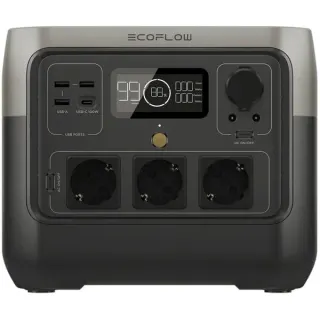 EcoFlow RIVER 2 Pro, tragbare Powerstation (schwarz/grau, 768Wh, X-boost 1.600W, LFP-Akku)