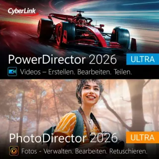 CyberLink PowerDirector 2026 Ultra & PhotoDirector 2026 Ultra, Grafik, Multimedia-Software (Deutsch)