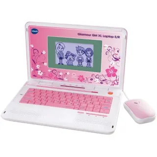 VTech Glamour Girl XL Laptop E/R, Lerncomputer (weiß/rosa)