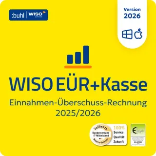 Buhl Data WISO EÜR + Kasse 2026, Office, Finanz-Software (Deutsch, 1 Lizenz)