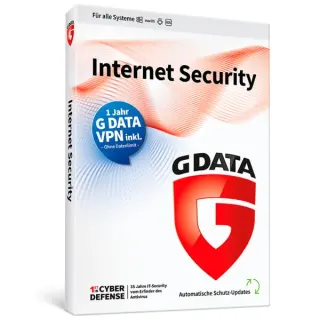 G DATA Internet Security plus VPN, Sicherheit-Software (Deutsch, 3 Lizenzen, 1 Jahr)
