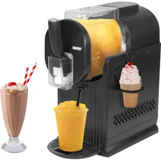 Unold 2-in-1 Slush- und Softeismaschine Sofia (schwarz, für 1.500ml Slush oder Softeis, 150 Watt Kompressor)