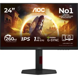 AOC AGON 24G4ZR, Gaming-Monitor (60.5 cm (23.8 Zoll), schwarz, FullHD, E-Sport Monitorständer, 240Hz Panel)