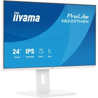 iiyama ProLite XB2497HSN-W1, LED-Monitor (60.5 cm (23.8 Zoll), weiß, FullHD, IPS, HDMI, DP, USB-C, USB-Hub, Daisy Chain, 100Hz Panel)