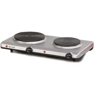 Rommelsbacher Doppelkochplatte ELTAC DK 29 (edelstahl, 2.500 Watt, Kochflächen Ø 14,5cm / Ø 18cm)