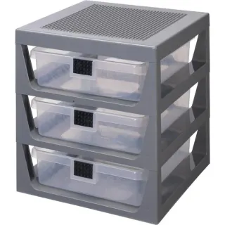 Room Copenhagen LEGO Schubladen Regal 3er Set, Aufbewahrungsbox (grau)