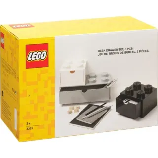Room Copenhagen LEGO Schreibtischschubladen 3er-Set, Aufbewahrungsbox (weiß)