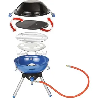 Campingaz Party Grill 400 Caravan Connect Gaskocher, Gasgrill (schwarz/blau, 30mbar, mit Wohnwagenanschluss, Modell 2023, B-Ware)