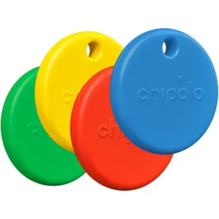 Chipolo POP Tracker 4er-Set, Ortungstracker (4 Tracker in rot, blau, gelb, grün)