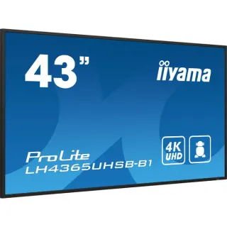 iiyama ProLite LH4365UHSB-B1, Public Display (schwarz, UltraHD/4K, IPS, WiFi, Fernbedienung)