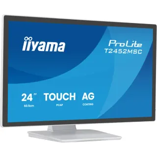 iiyama ProLite T2452MSC-W2AG, LED-Monitor (60.5 cm (24 Zoll), weiß, FHD, IPS, Touchscreen, HDMI, DP, Entspiegelung, 120Hz Panel)