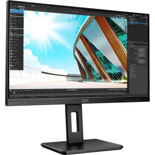 AOC Q24P2Q, LED-Monitor (60 cm (24 Zoll), schwarz, FullHD, IPS, 75 Hz)