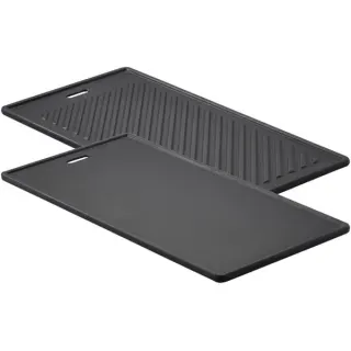 RÖSLE Wende-Grillplatte für ALLFLAME und VIDERO (anthrazit, 45 cm x 24 cm)