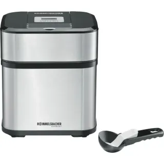 Rommelsbacher Eismaschine IM 12 Kurt (edelstahl/schwarz, für 1.500ml Eiscreme, 12 Watt)