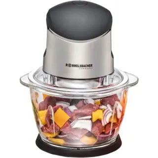 Rommelsbacher Zerkleinerer MZ 400 (edelstahl/schwarz, 400 Watt, Glasbehälter 1 Liter)