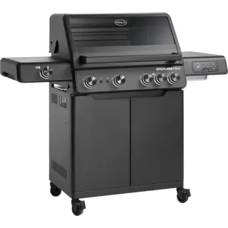 RÖSLE Gasgrill EPICFLAME Pro 4 (schwarz, 800° Primezone, Backburner, Smart, Vario+ Grillrostsystem)